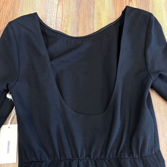 Mellóday NWT Black Pearl Mock Neck Midi Dress With Pockets Size Small - Picture 5 of 13